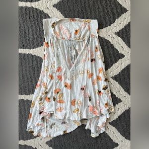 Free people floral open back top